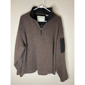 Orvis Sporting Traditions Softest Quarter Zip Pullover Sweatshirt Men Size XL